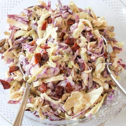 Low Carb Coleslaw (Dill Pickle Slaw)