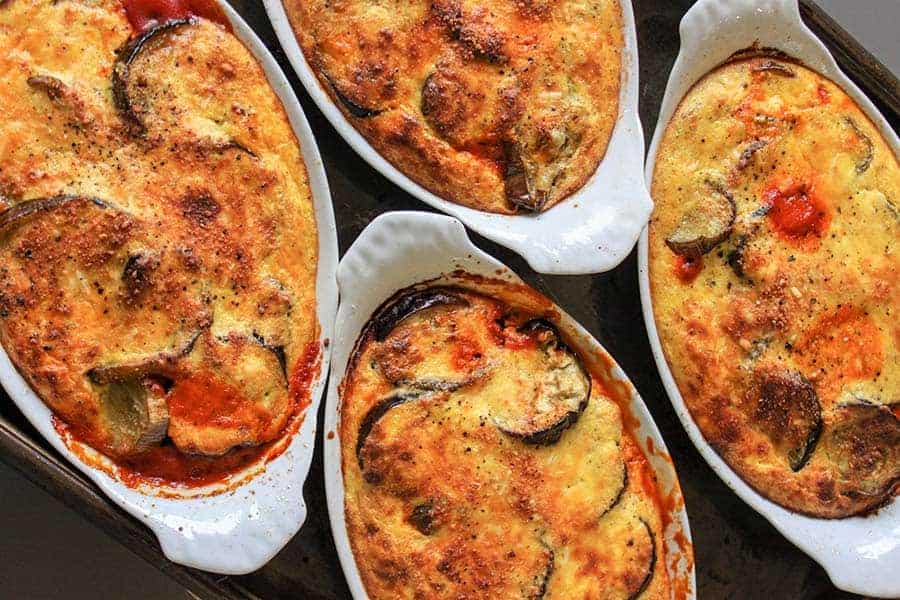 Low Carb Eggplant Parmesan (Eggplant Gratin)