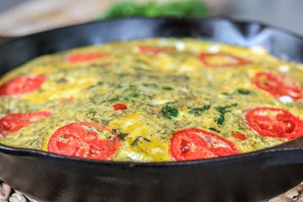 Tomato and Mozzarella Caprese Frittata