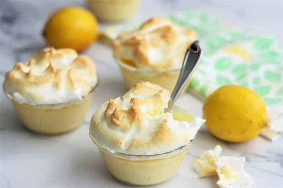 Lemon Meringue Custard Pies