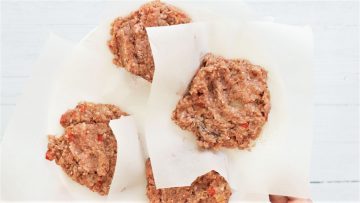shaping turkey burger patties