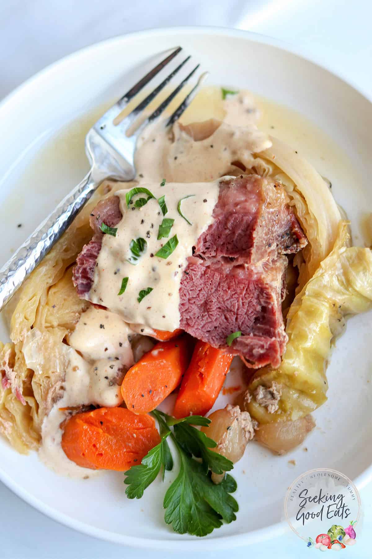 Slow Cooker Corned Beef and Cabbage Seeking Good Eats