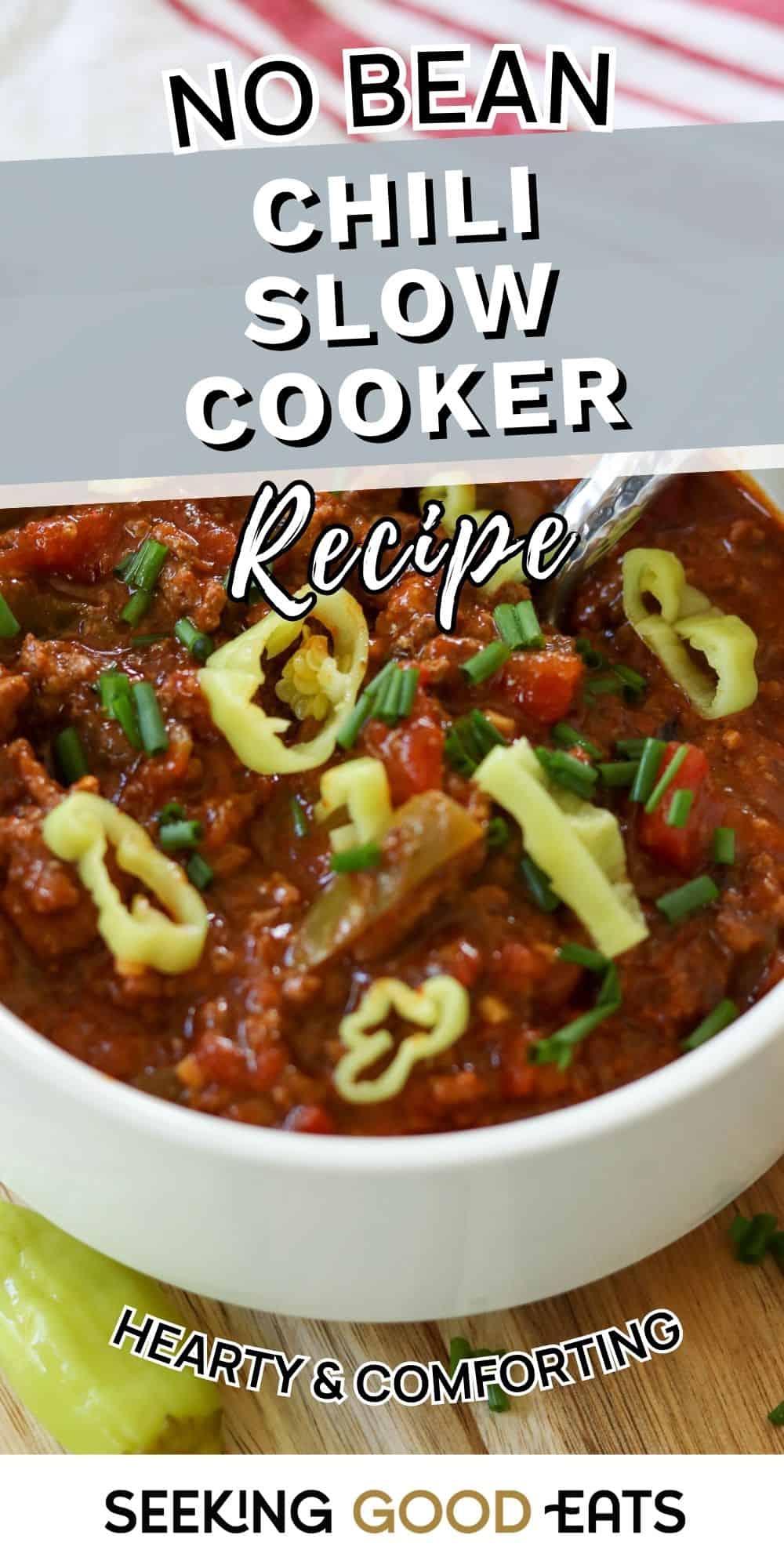 High Protein Hearty No Bean Chili Slow Cooker Recipe