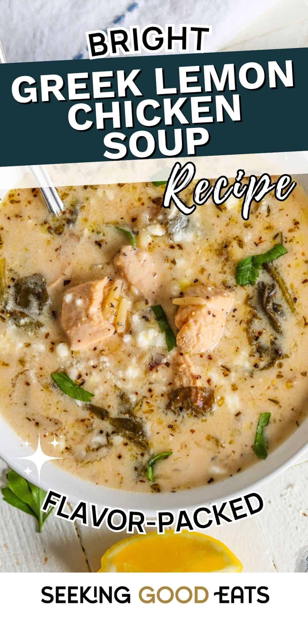 High Protein Bright Greek Lemon Chicken Soup