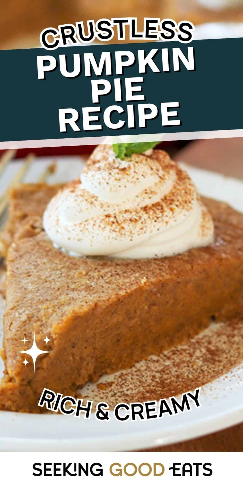 Low Carb Guilt Free Crustless Pumpkin Pie Recipe