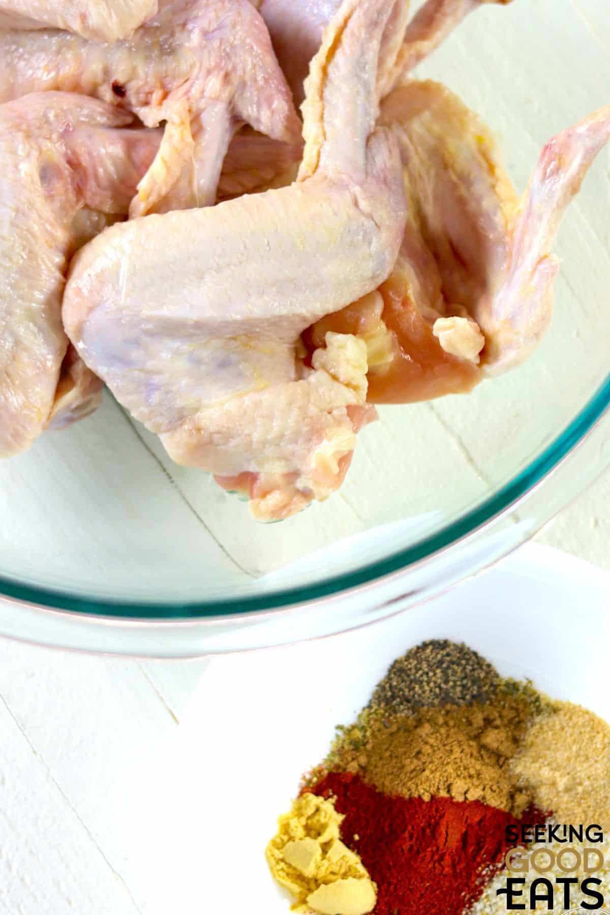 BBQ chicken wings ingredients.