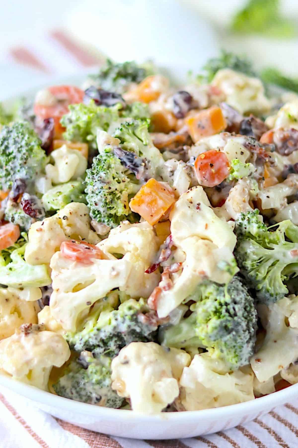 cauliflower and broccoli salad