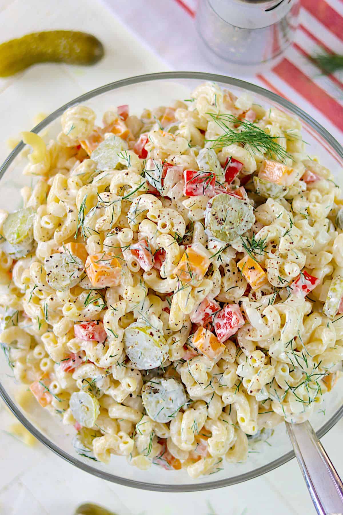 dill pickle pasta salad    