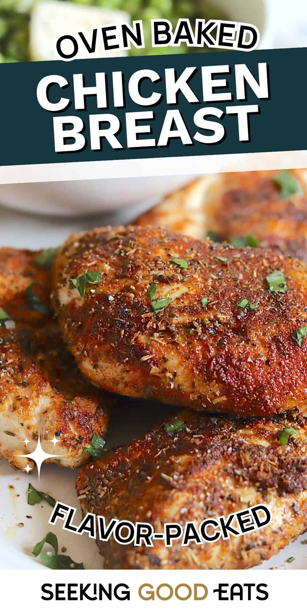 High Protein Juicy Oven Baked Chicken Breast