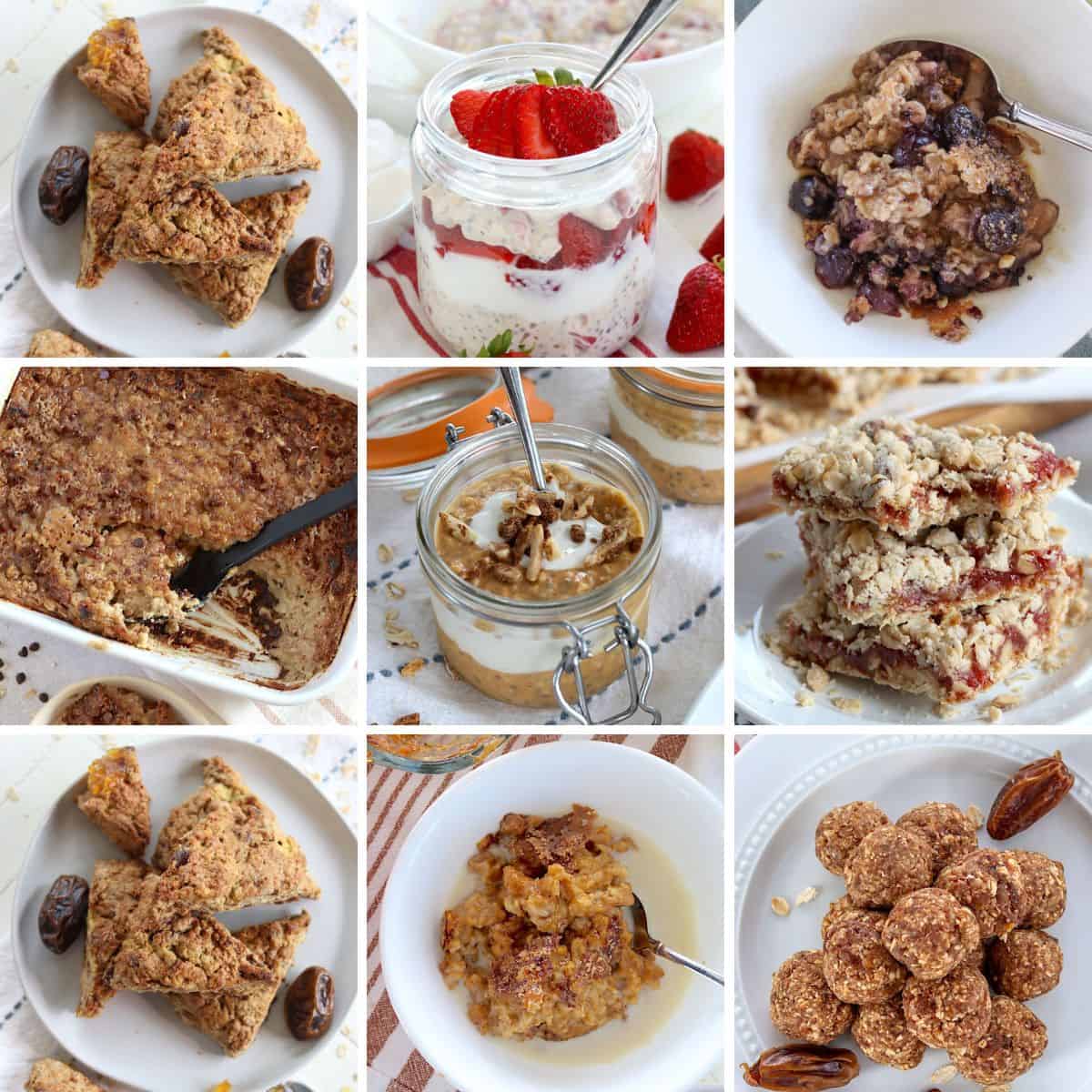 Featured image of oatmeal recipes for breakfast, snacks, and more.