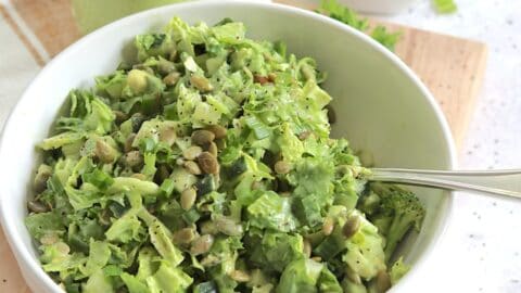 brussel sprout salad with green goddess dressing Not-Your-Average Green Goddess Salad (with Crunch!)