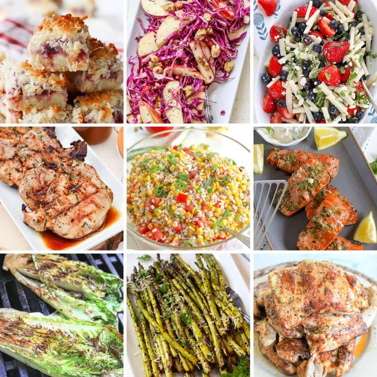 Collection of healthy summer recipes that are colorful, light, and refreshing.