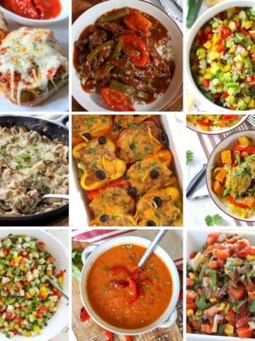 Collage of Healthy Bell Pepper Recipes