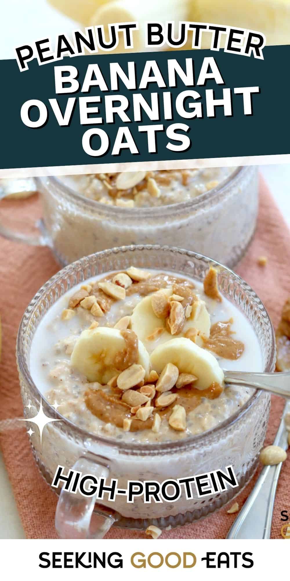 Healthy Creamy Peanut Butter Banana Overnight Oats